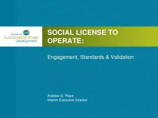 Social license to operate: