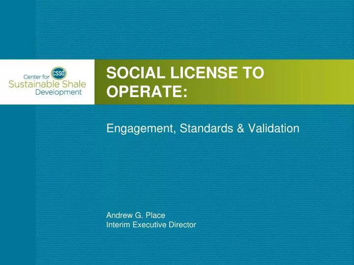 social license to operate