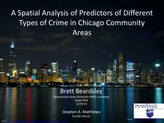 A Spatial Analysis of Predictors of Different Types of Crime in Chicago Community Areas