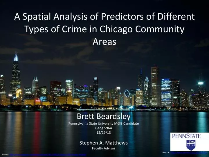 a spatial analysis of predictors of different types of crime in chicago community areas