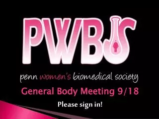 General Body Meeting 9/18