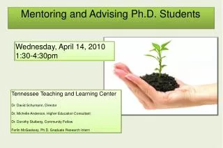 Mentoring and Advising Ph.D. Students
