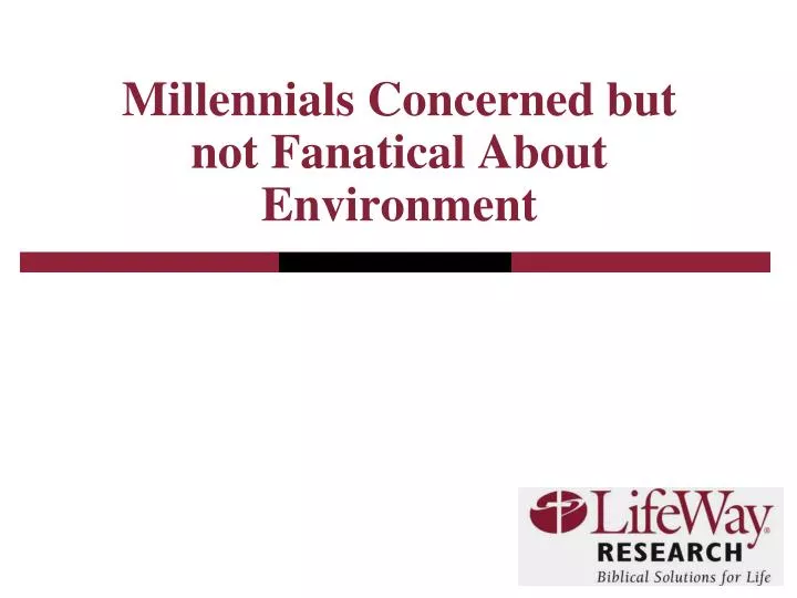 millennials concerned but not fanatical about environment