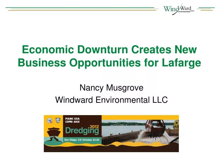 economic downturn creates new business opportunities for lafarge