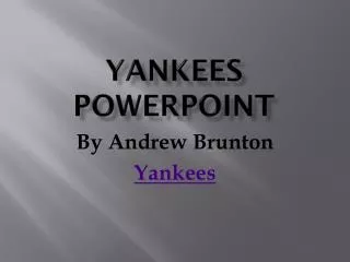 Yankees PowerPoint