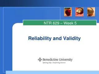 Reliability and Validity