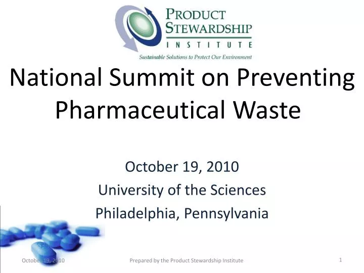 national summit on preventing pharmaceutical waste
