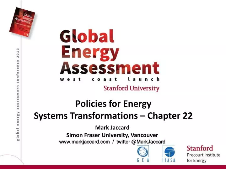 policies for energy systems transformations chapter 22