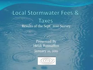 Local Stormwater Fees &amp; Taxes