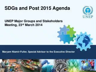 SDGs and Post 2015 Agenda