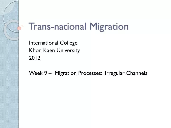 trans national migration