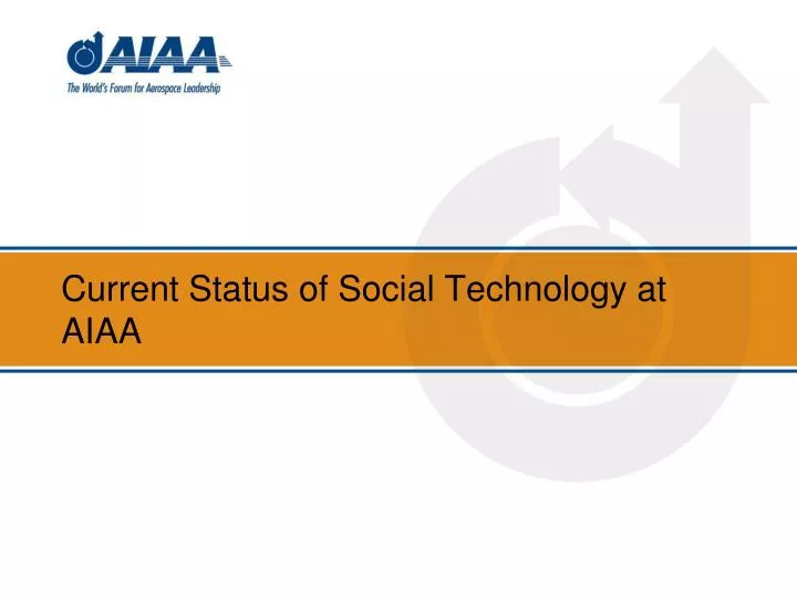 current status of social technology at aiaa