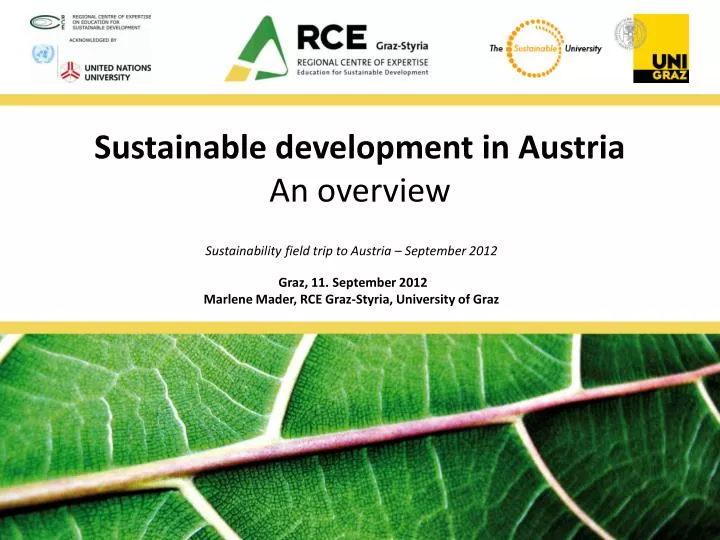 sustainable development in austria an overview
