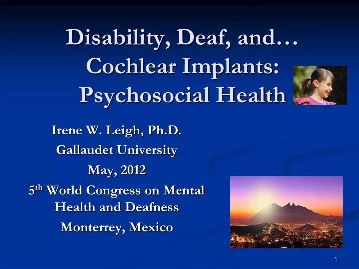 disability deaf and cochlear implants psychosocial health