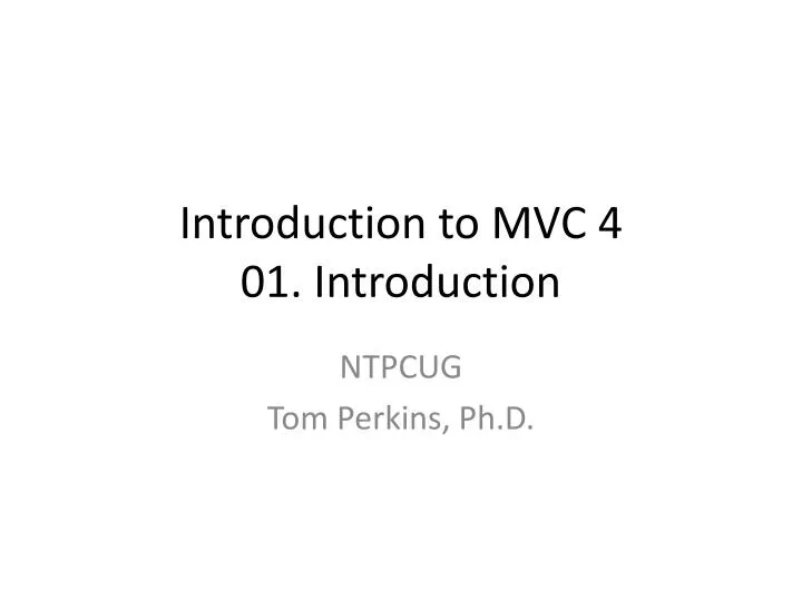 introduction to mvc 4 01 introduction