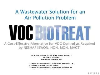A Wastewater Solution for an Air Pollution Problem
