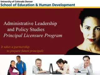 Administrative Leadership and Policy Studies Principal Licensure Program