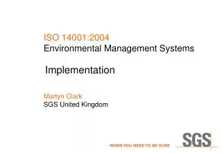 ISO 14001:2004 Environmental Management Systems