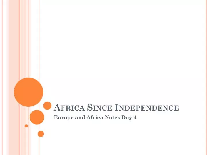 africa since independence