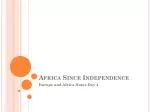 Africa Since Independence - slide 1