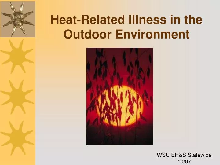 heat related illness in the outdoor environment