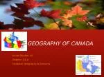 GEOGRAPHY OF CANADA