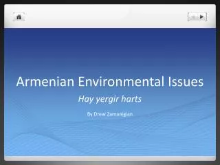 Armenian Environmental Issues