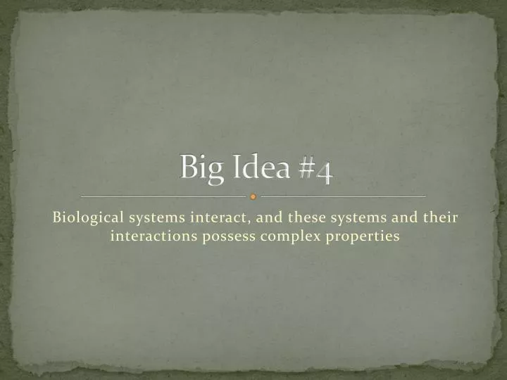 big idea 4