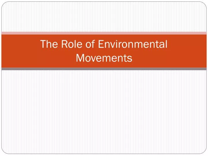 the role of environmental movements