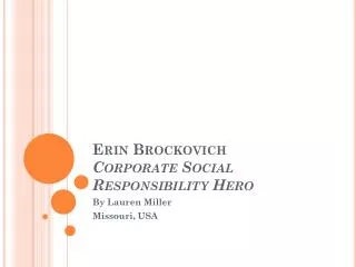 Erin Brockovich Corporate Social Responsibility Hero