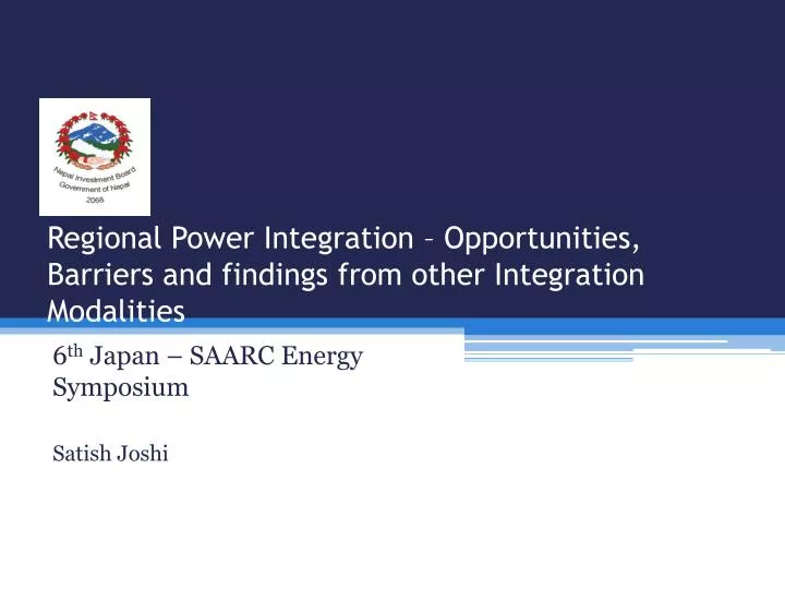 regional power integration opportunities barriers and findings from other integration modalities
