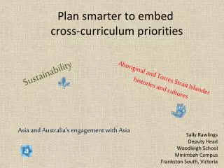 Plan smarter to embed cross-curriculum priorities