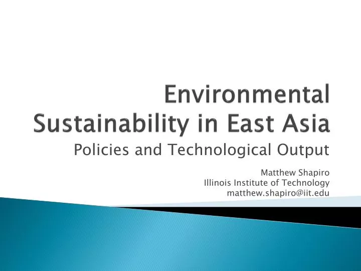 environmental sustainability in east asia