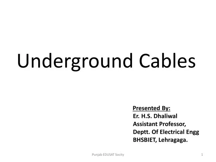 underground cables