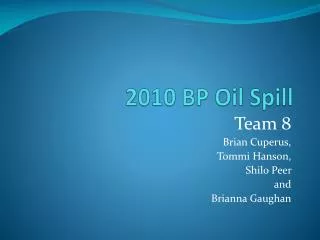 2010 BP Oil Spill
