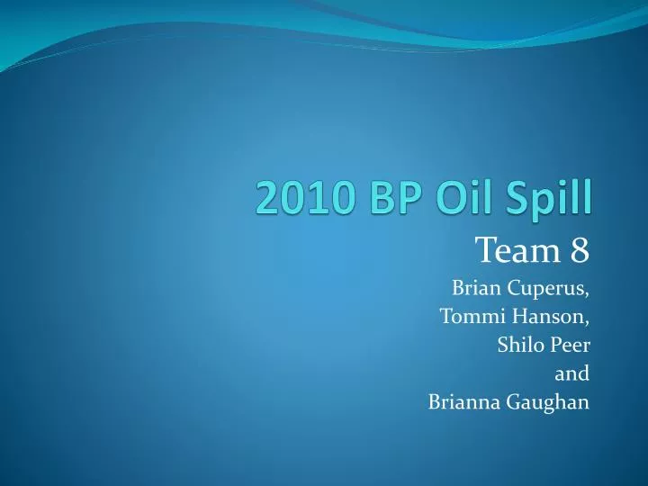 2010 bp oil spill