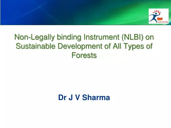 non legally binding instrument nlbi on sustainable development of all types of forests