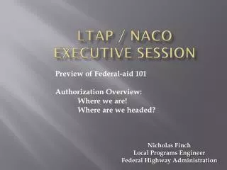 LTAP / NACO Executive Session