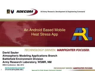 An Android Based Mobile Heat Stress App