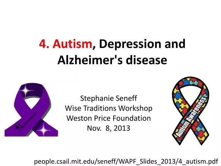 4 autism depression and alzheimer s disease