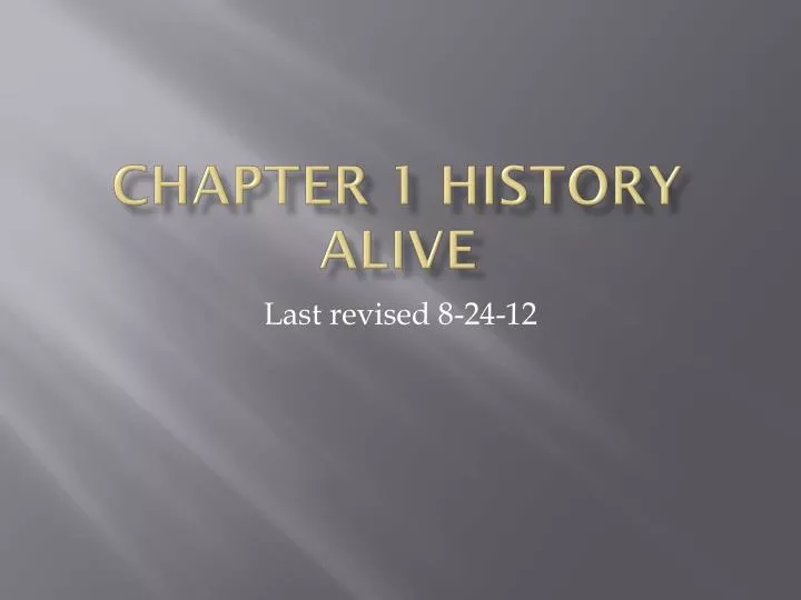 chapter 1 history alive