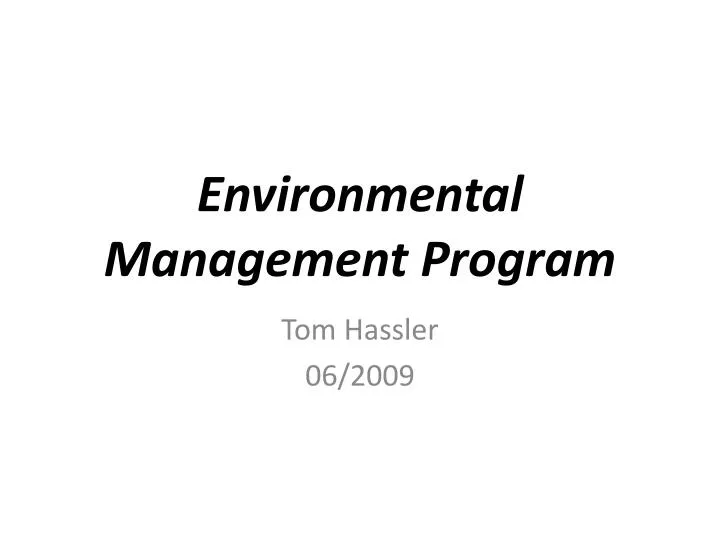 environmental management program