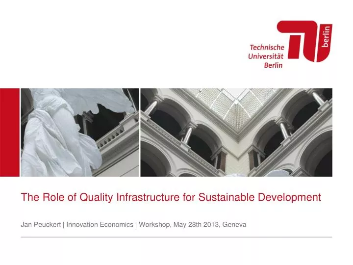 the role of quality infrastructure for sustainable development