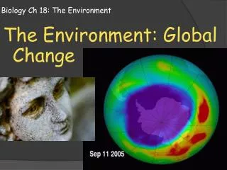 Biology Ch 18: The Environment