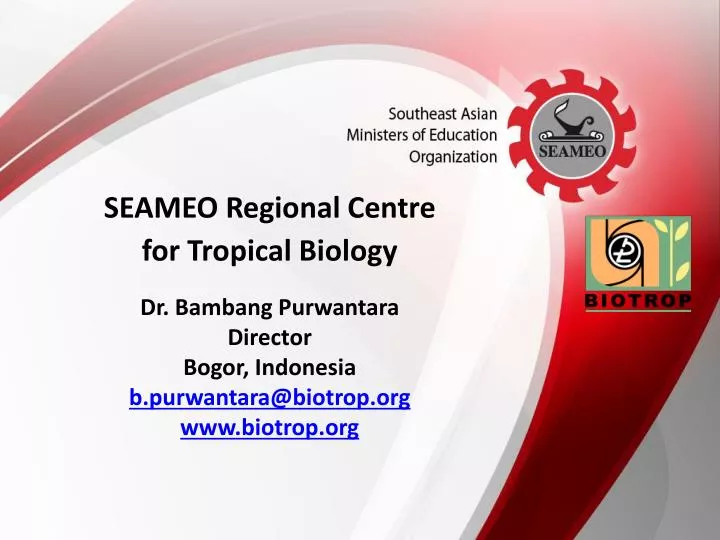 seameo regional centre for tropical biology