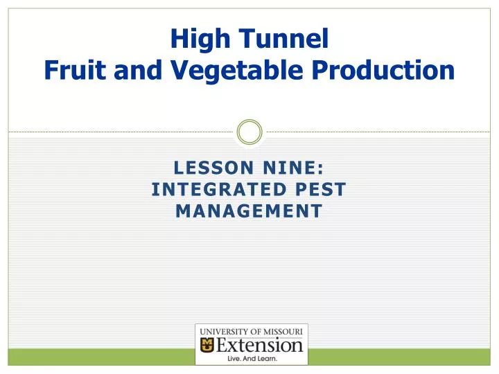 high tunnel fruit and vegetable production