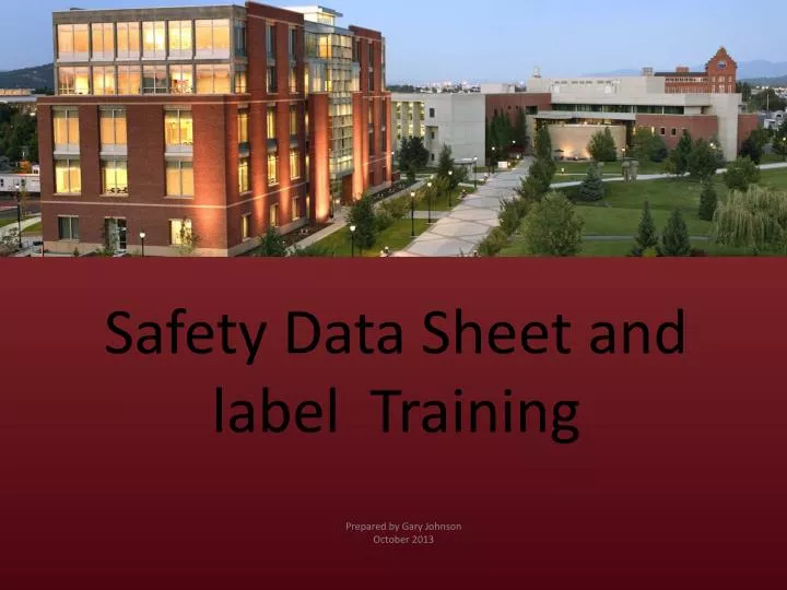 safety data sheet and label training