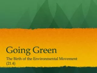 going green
