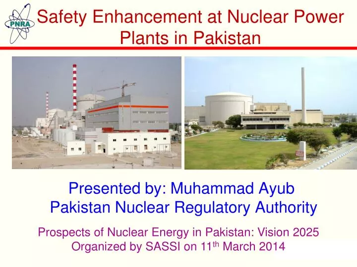 presented by muhammad ayub pakistan nuclear regulatory authority