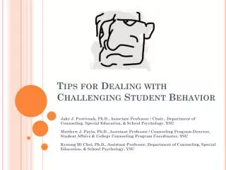 Tips for Dealing with Challenging Student Behavior